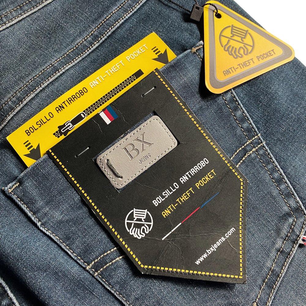Etiquetas identificativas del bolsillo antirrobo BX Jeans