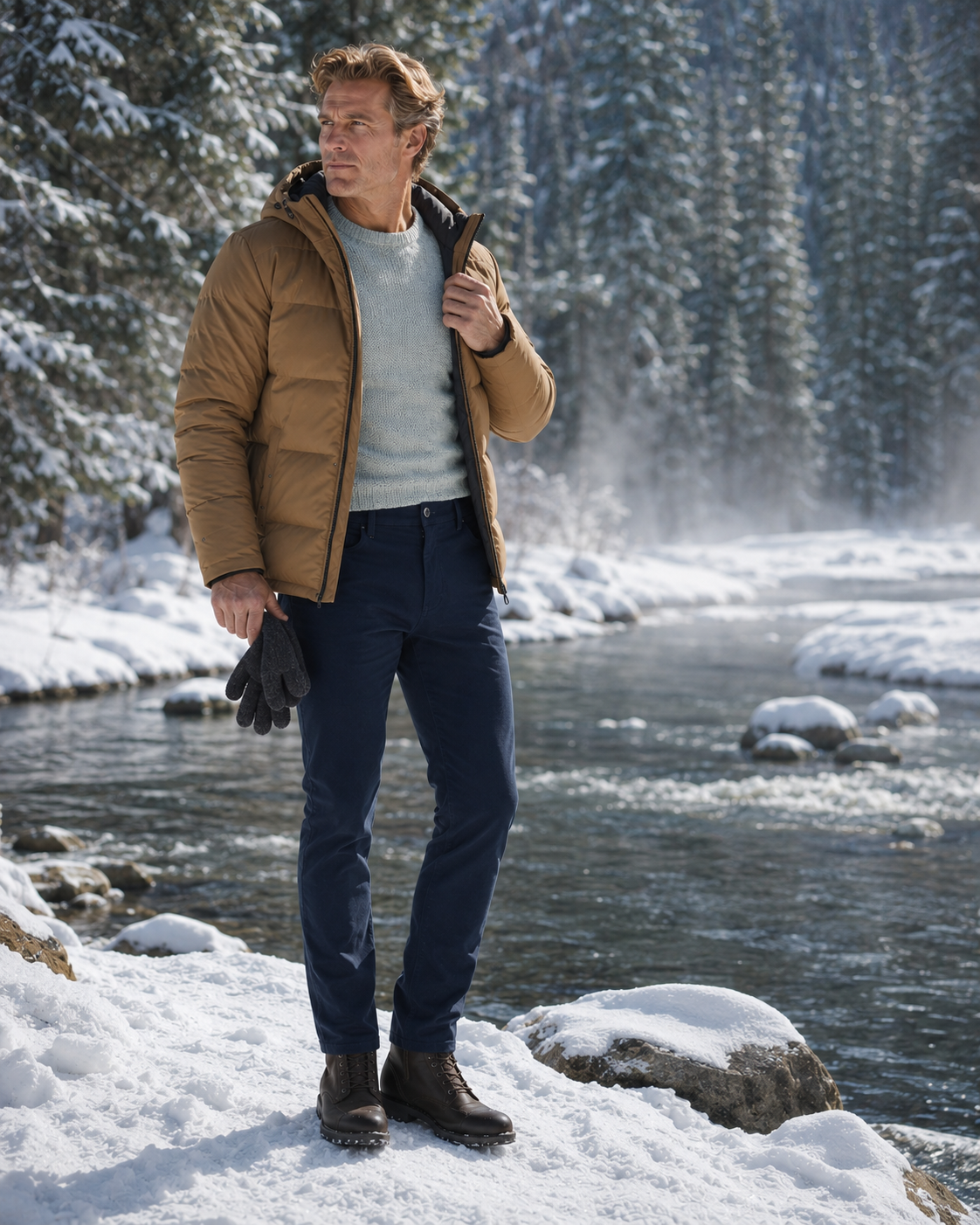 THERMICAL chinos BX Jeans en paisaje nevado