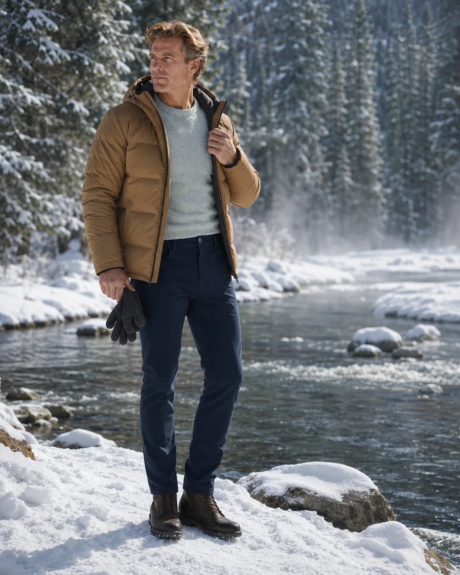 Chino THERMICAL BX Jeans en paisaje nevado